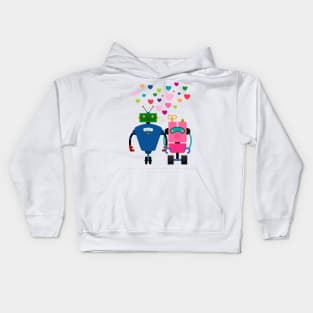 Robot Love Story Kids Hoodie